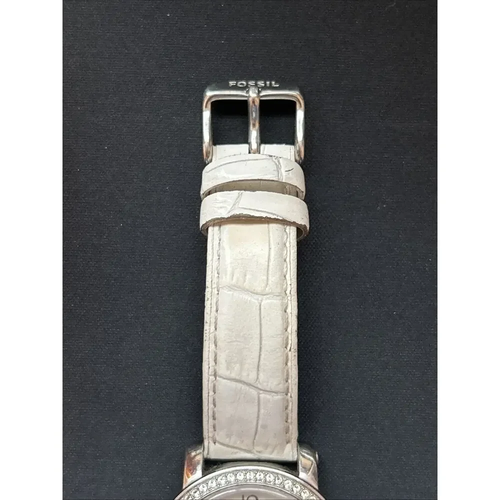 Fossil Silver Tone White Dial Women’s Multifunction Quartz Watch